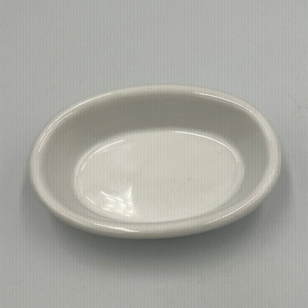 LaMont Inspiration Soap Dish Unisex OS White Very Good Ceramic Oval CR301